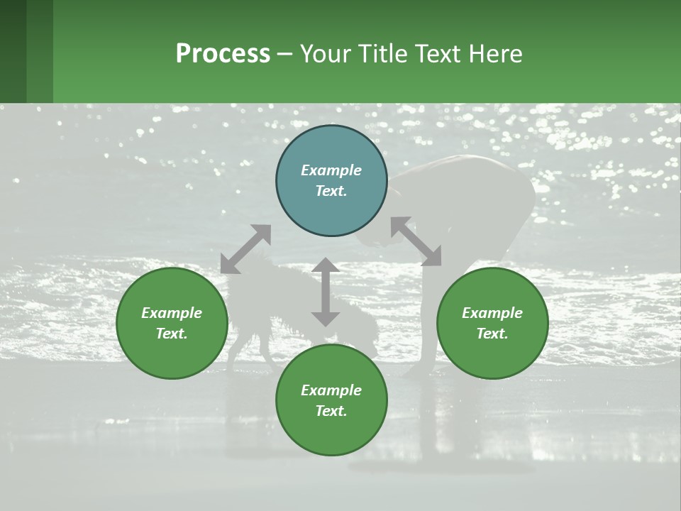 A Person And A Dog On A Beach PowerPoint Template