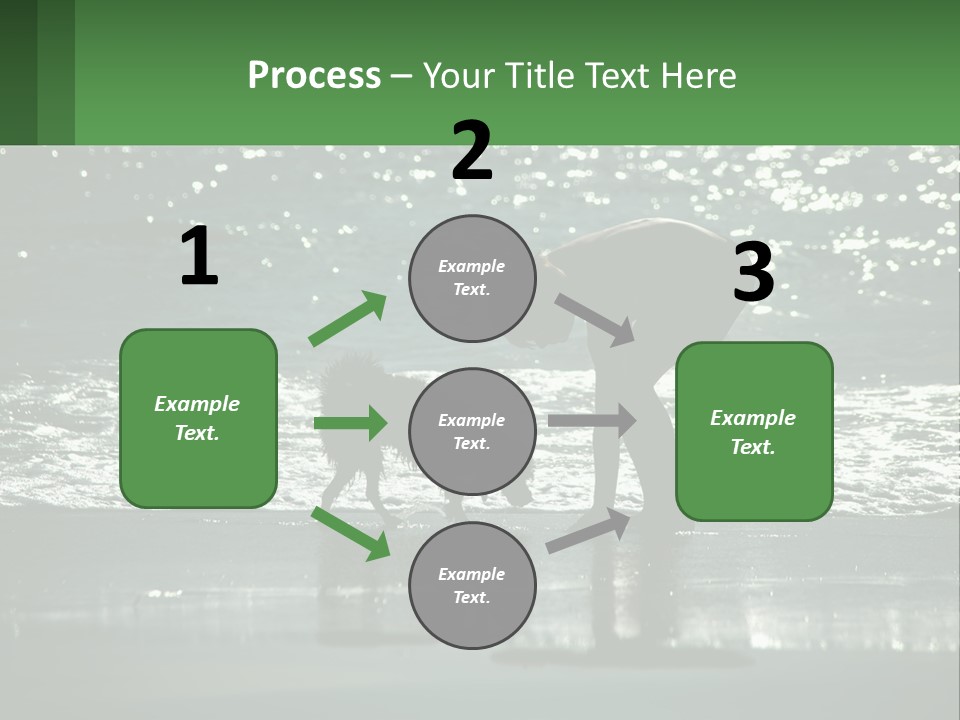 A Person And A Dog On A Beach PowerPoint Template