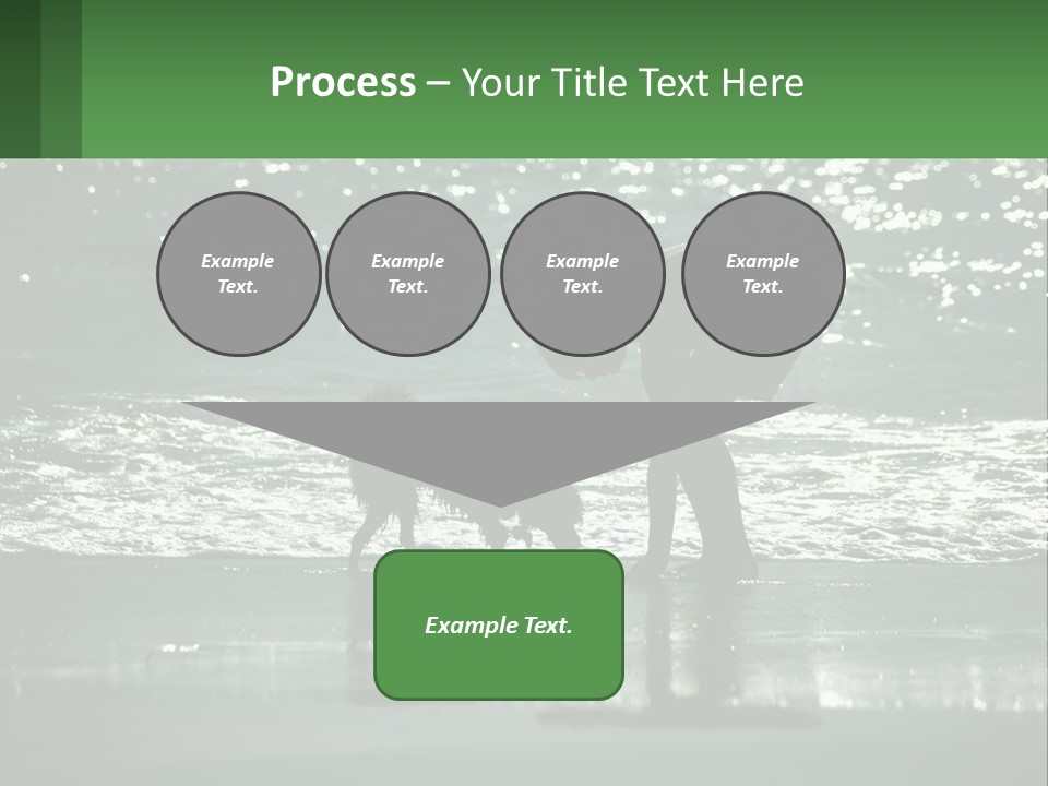 A Person And A Dog On A Beach PowerPoint Template