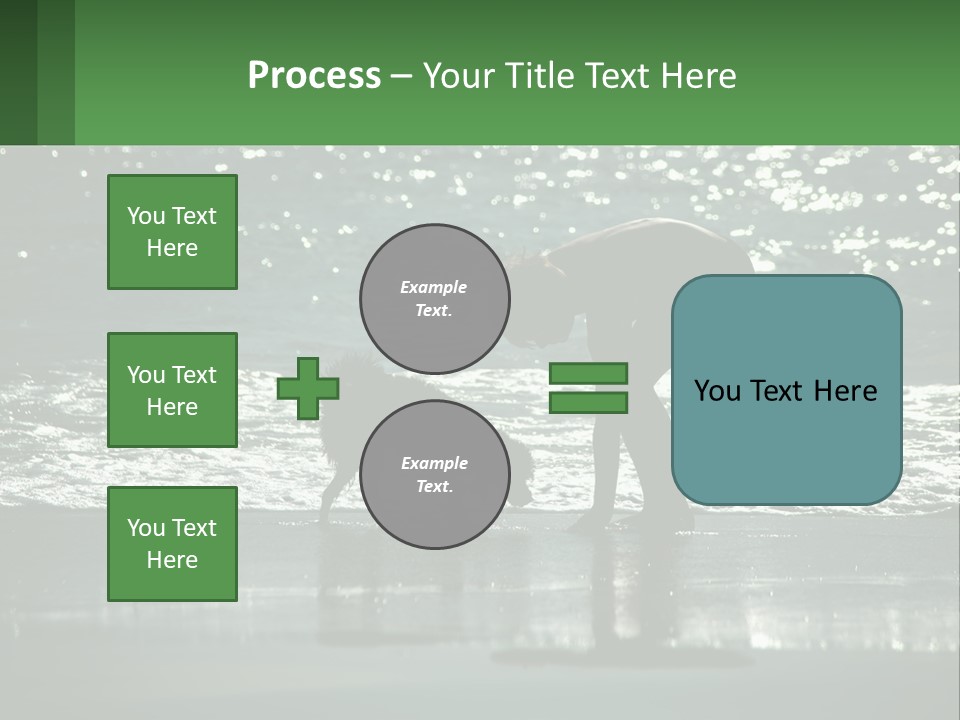 A Person And A Dog On A Beach PowerPoint Template