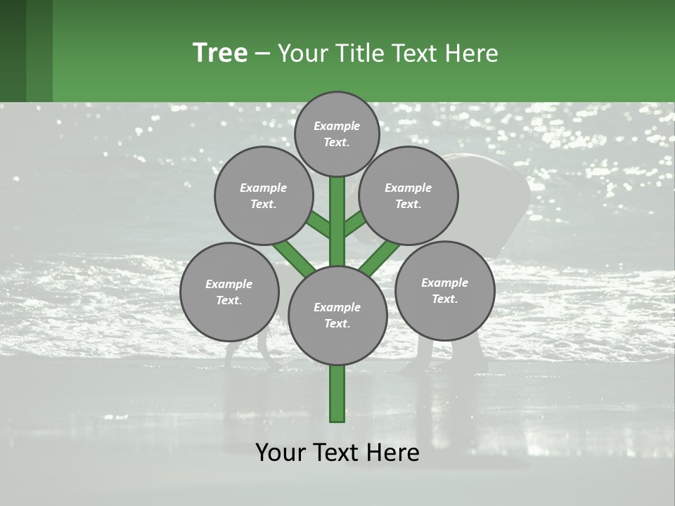 A Person And A Dog On A Beach PowerPoint Template