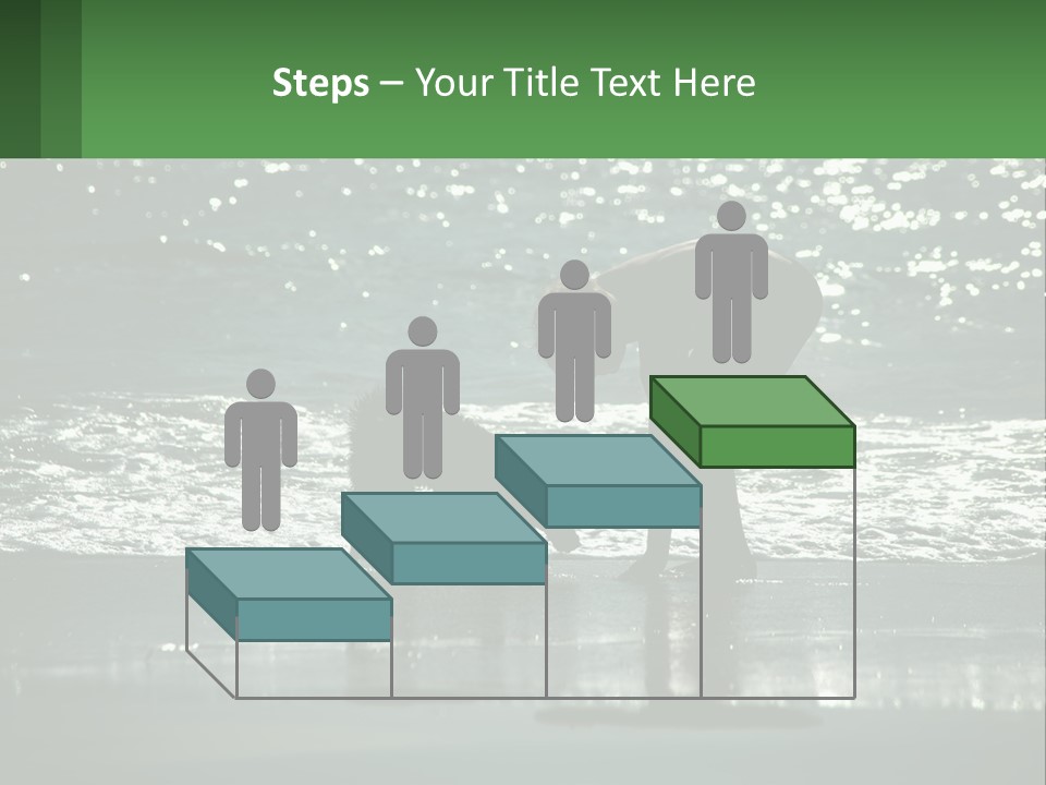 A Person And A Dog On A Beach PowerPoint Template