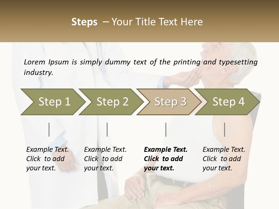 A Doctor Examining A Patient's Chest With A Stethoscope PowerPoint Template