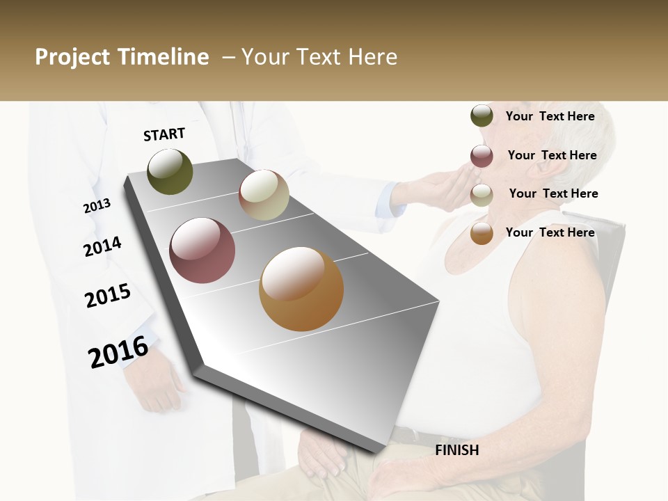 A Doctor Examining A Patient's Chest With A Stethoscope PowerPoint Template