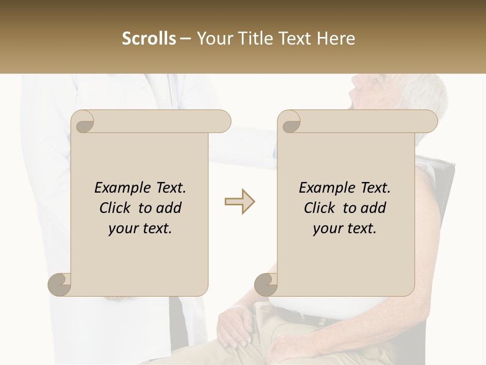 A Doctor Examining A Patient's Chest With A Stethoscope PowerPoint Template