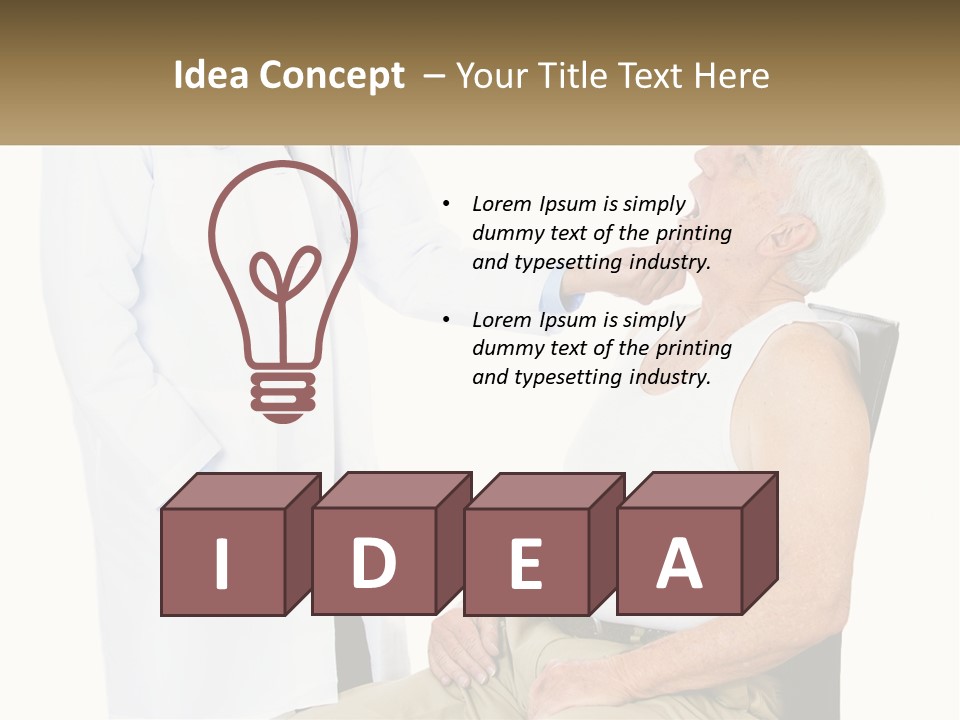 A Doctor Examining A Patient's Chest With A Stethoscope PowerPoint Template