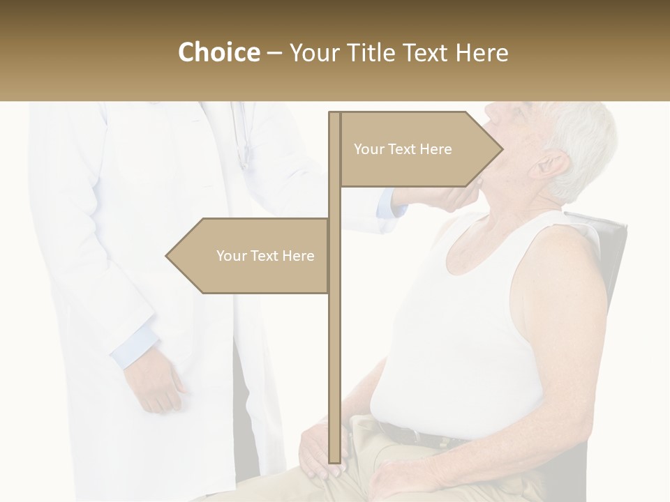 A Doctor Examining A Patient's Chest With A Stethoscope PowerPoint Template