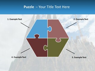 A Very Tall Building With A Sky Background PowerPoint Template