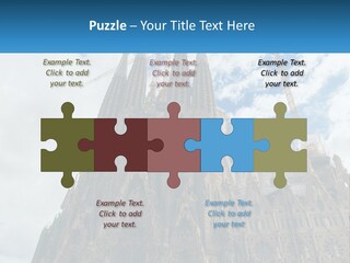 A Very Tall Building With A Sky Background PowerPoint Template