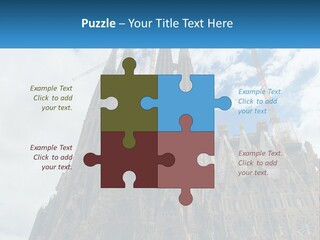 A Very Tall Building With A Sky Background PowerPoint Template