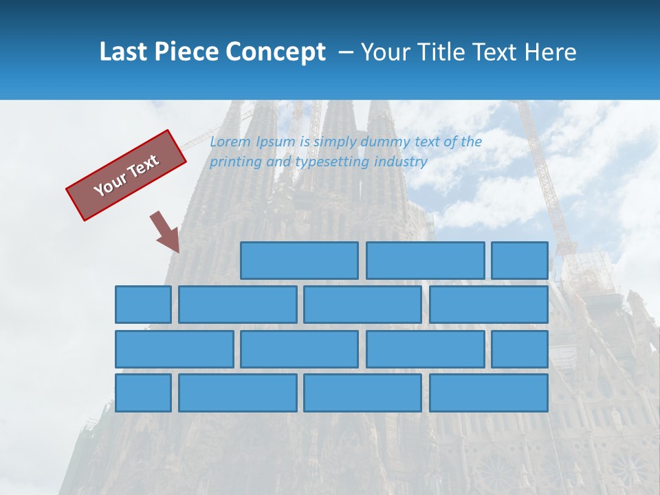 A Very Tall Building With A Sky Background PowerPoint Template