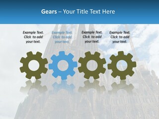 A Very Tall Building With A Sky Background PowerPoint Template