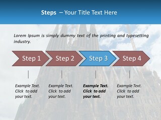 A Very Tall Building With A Sky Background PowerPoint Template