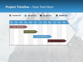 A Very Tall Building With A Sky Background PowerPoint Template
