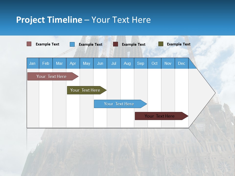 A Very Tall Building With A Sky Background PowerPoint Template