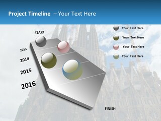 A Very Tall Building With A Sky Background PowerPoint Template