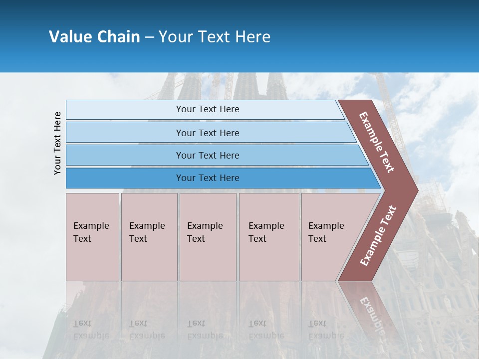 A Very Tall Building With A Sky Background PowerPoint Template