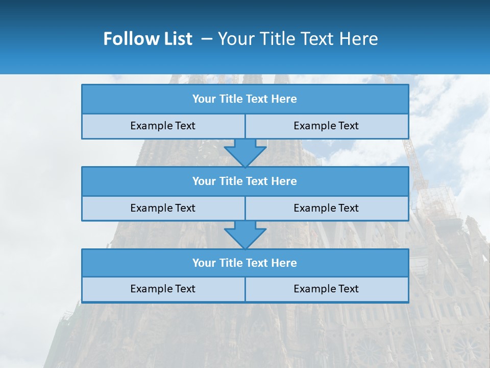 A Very Tall Building With A Sky Background PowerPoint Template