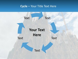 A Very Tall Building With A Sky Background PowerPoint Template