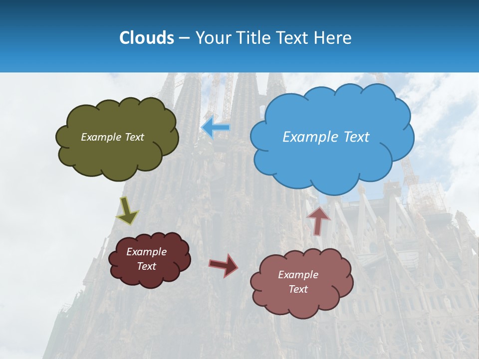 A Very Tall Building With A Sky Background PowerPoint Template