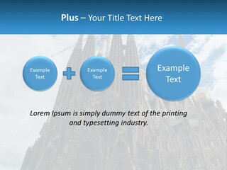 A Very Tall Building With A Sky Background PowerPoint Template