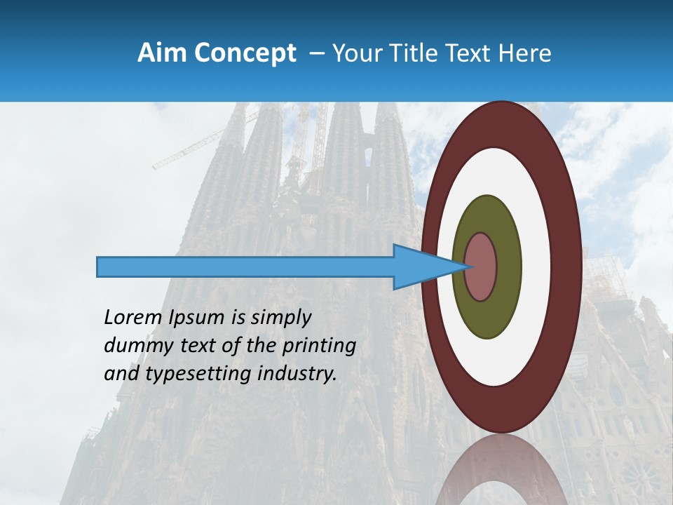 A Very Tall Building With A Sky Background PowerPoint Template