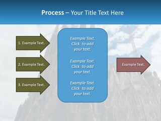 A Very Tall Building With A Sky Background PowerPoint Template