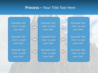 A Very Tall Building With A Sky Background PowerPoint Template