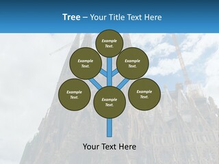 A Very Tall Building With A Sky Background PowerPoint Template