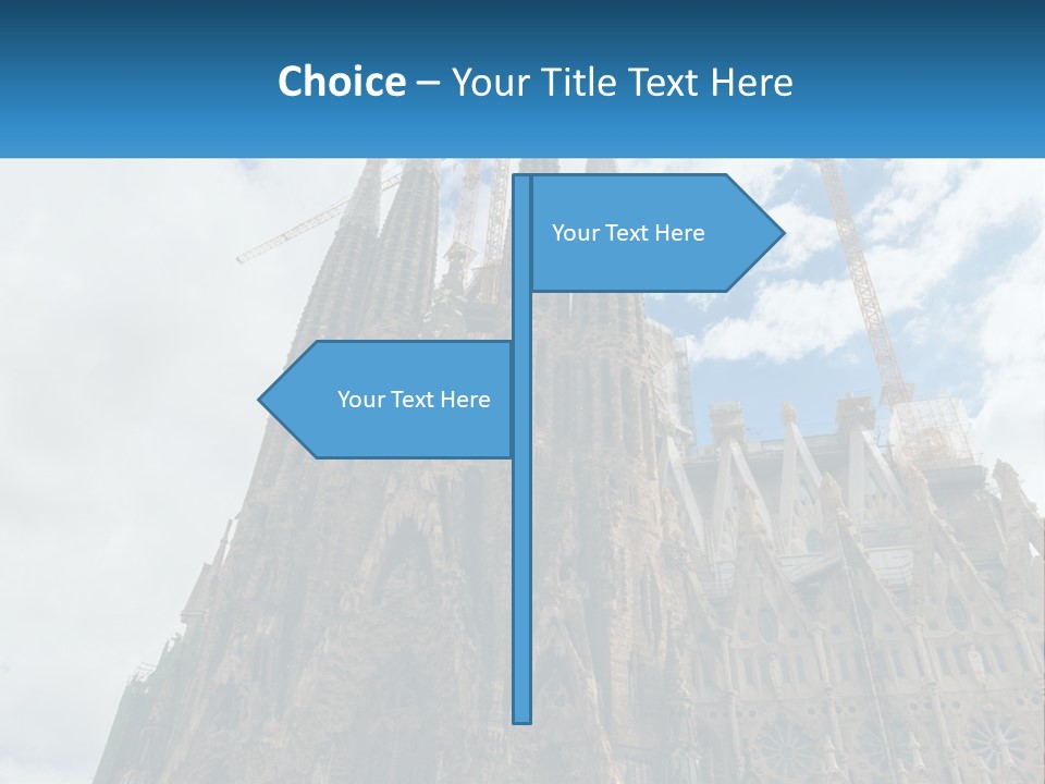 A Very Tall Building With A Sky Background PowerPoint Template