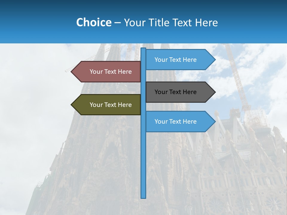 A Very Tall Building With A Sky Background PowerPoint Template