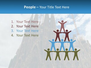 A Very Tall Building With A Sky Background PowerPoint Template