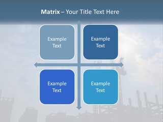 A Crane In The Sky With The Sun In The Background PowerPoint Template