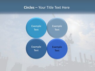 A Crane In The Sky With The Sun In The Background PowerPoint Template