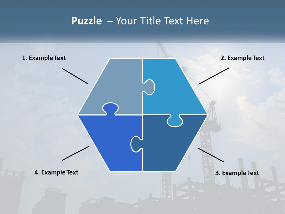 A Crane In The Sky With The Sun In The Background PowerPoint Template