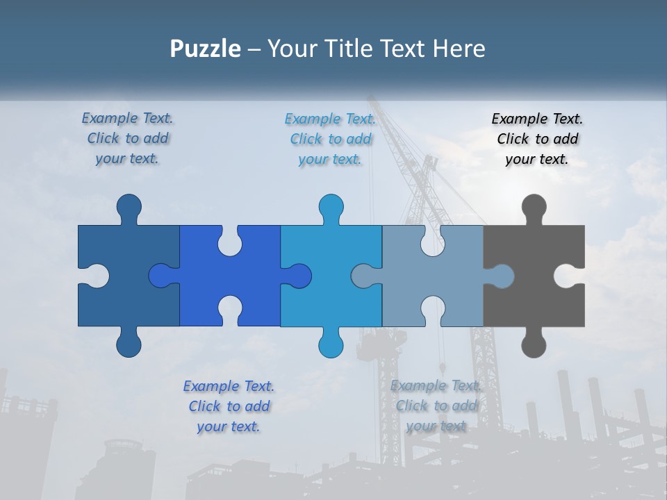 A Crane In The Sky With The Sun In The Background PowerPoint Template