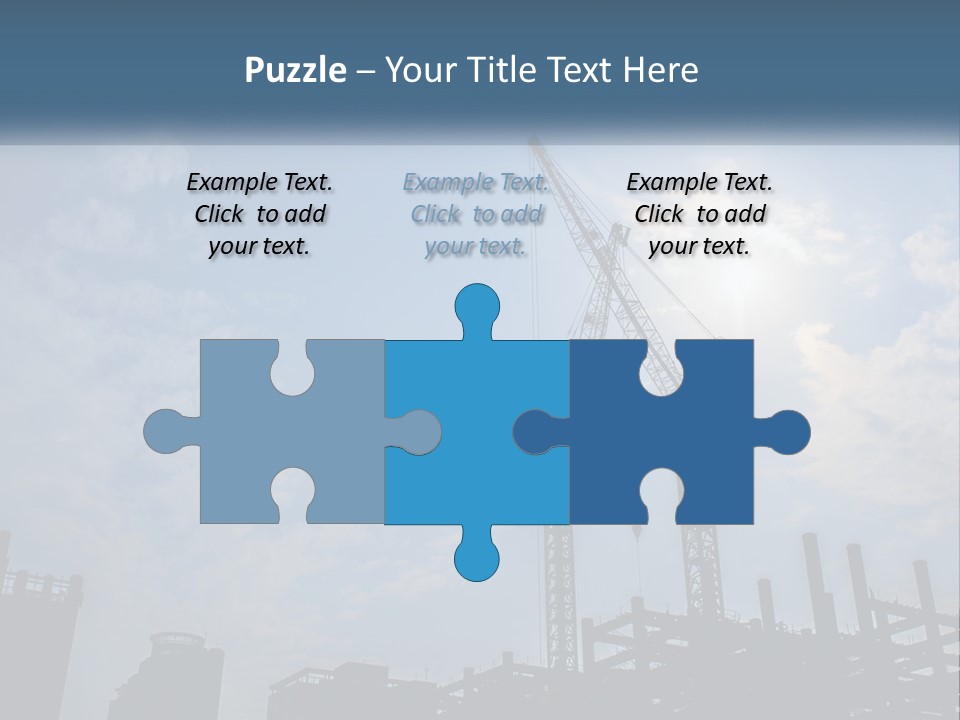 A Crane In The Sky With The Sun In The Background PowerPoint Template