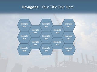 A Crane In The Sky With The Sun In The Background PowerPoint Template