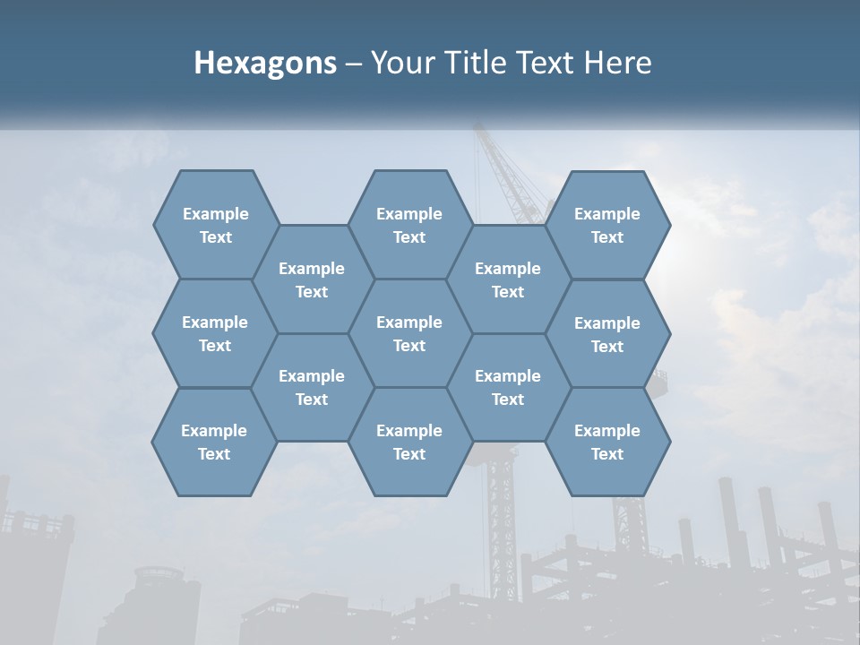 A Crane In The Sky With The Sun In The Background PowerPoint Template