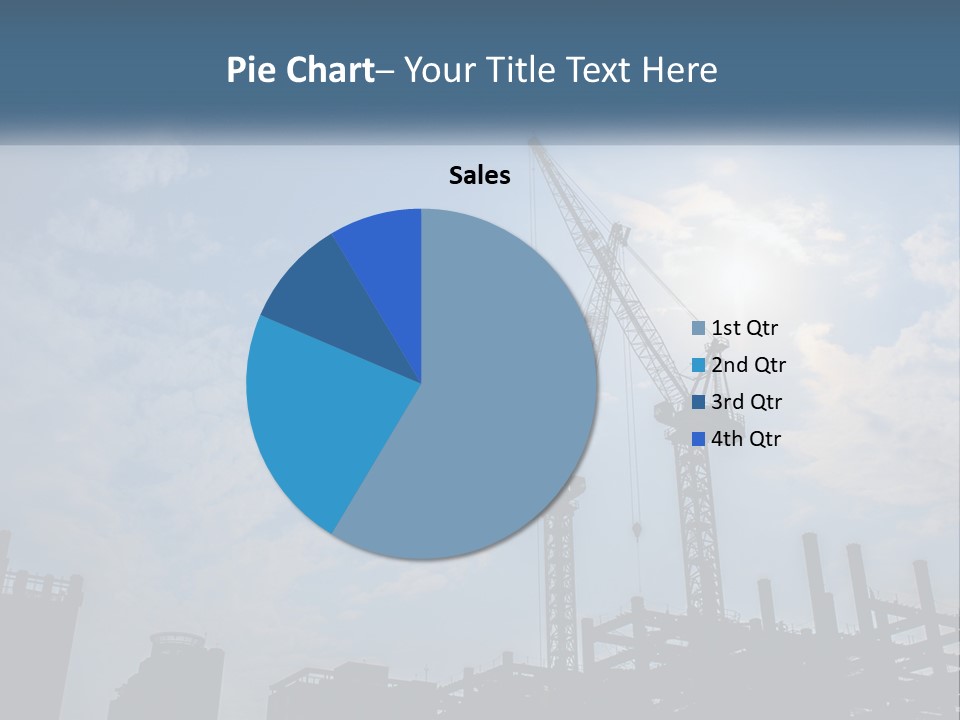 A Crane In The Sky With The Sun In The Background PowerPoint Template