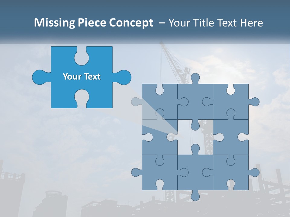 A Crane In The Sky With The Sun In The Background PowerPoint Template