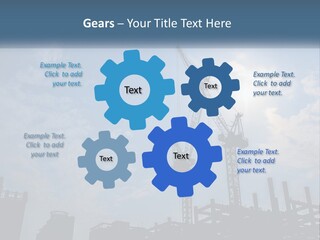 A Crane In The Sky With The Sun In The Background PowerPoint Template