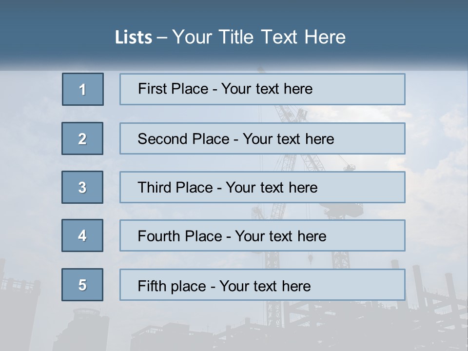 A Crane In The Sky With The Sun In The Background PowerPoint Template