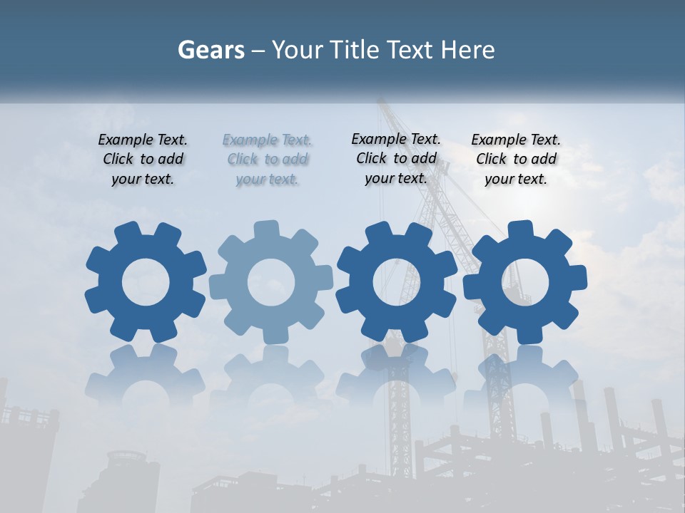 A Crane In The Sky With The Sun In The Background PowerPoint Template