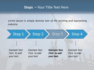 A Crane In The Sky With The Sun In The Background PowerPoint Template