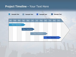 A Crane In The Sky With The Sun In The Background PowerPoint Template