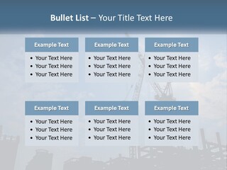 A Crane In The Sky With The Sun In The Background PowerPoint Template