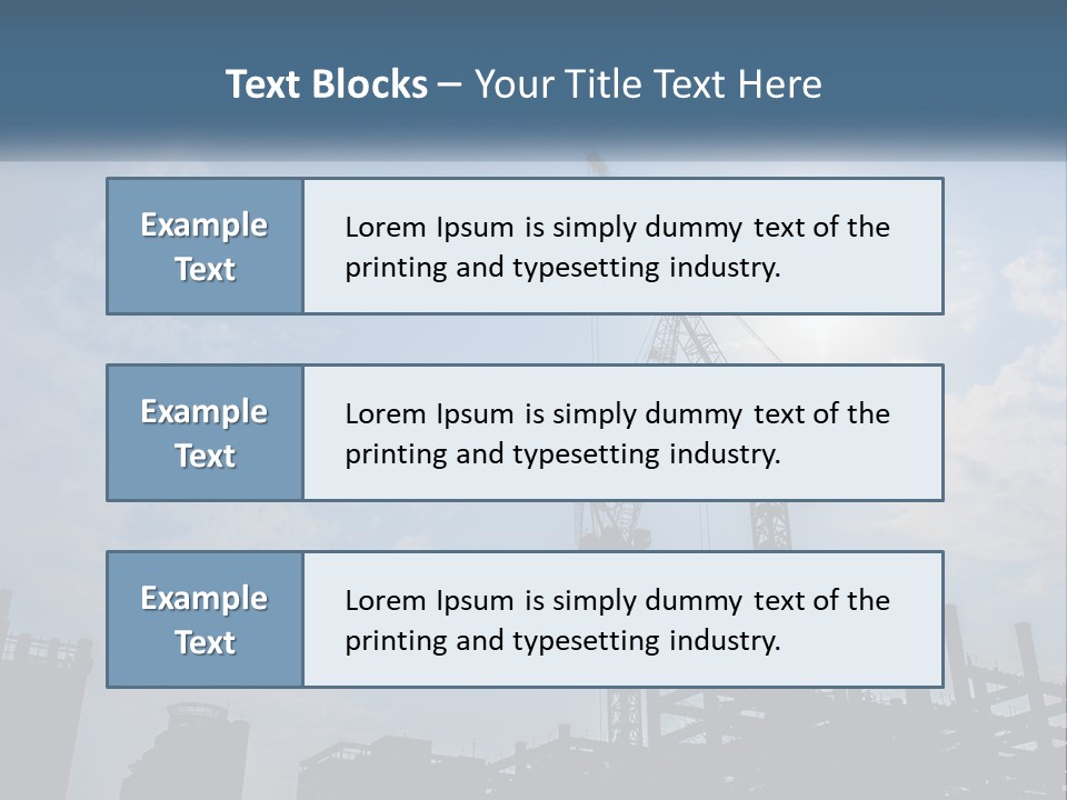 A Crane In The Sky With The Sun In The Background PowerPoint Template