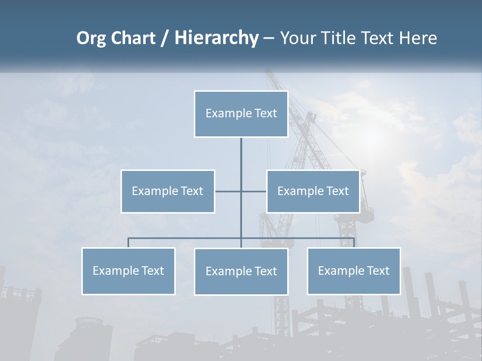 A Crane In The Sky With The Sun In The Background PowerPoint Template