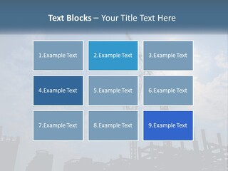 A Crane In The Sky With The Sun In The Background PowerPoint Template